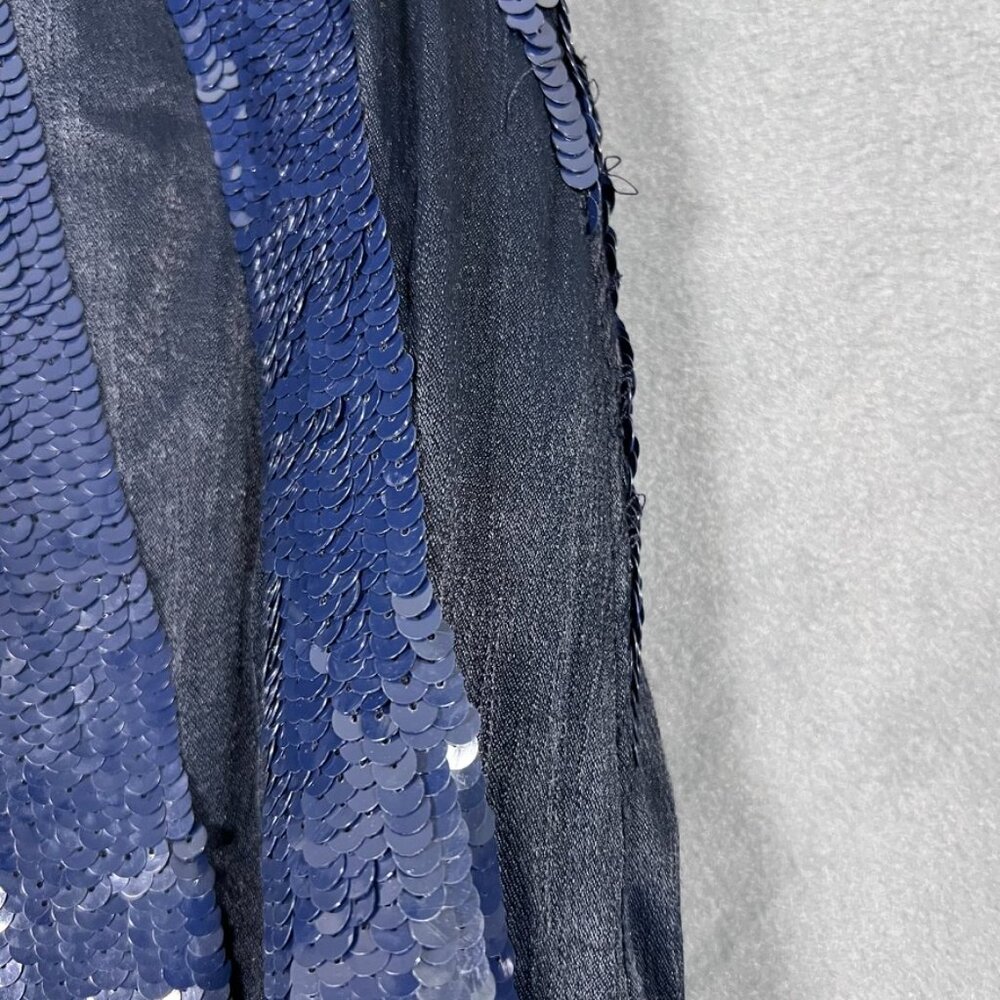 French Connection Radiant Navy Blue sequin dress - Picture 4 of 8